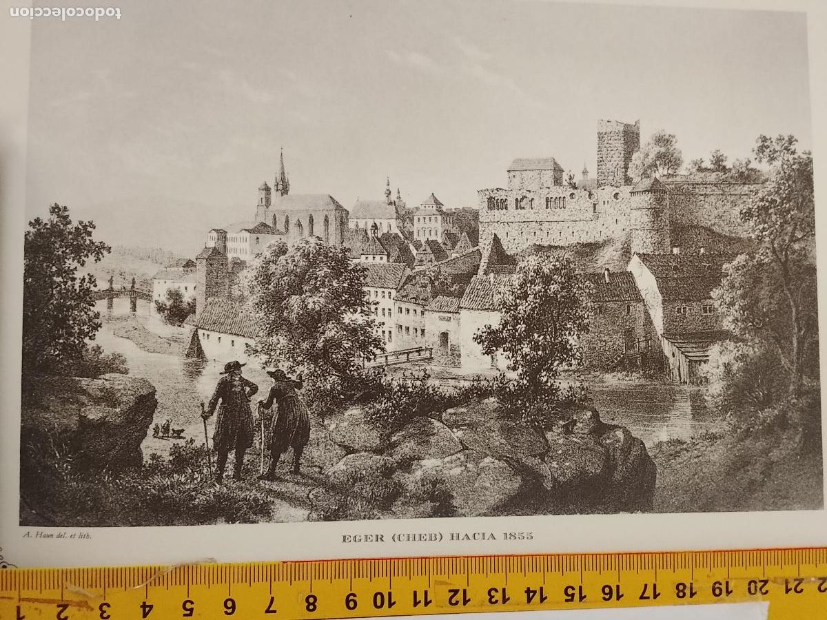 Coleccionismo: IMAGEN PARA ENMARCAR DE GRABADO O LITOGRAFIA DE LA EPOCA - EGER CHEB CIRCA 1855