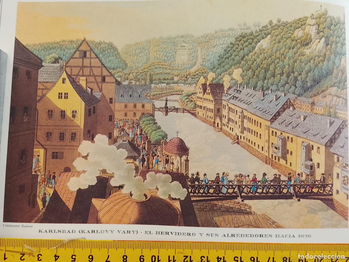 Coleccionismo: IMAGEN PARA ENMARCAR DE GRABADO O LITOGRAFIA DE LA EPOCA - KARLSBAD KARLOVY VARY CIRCA A&Ntilde;O 1820