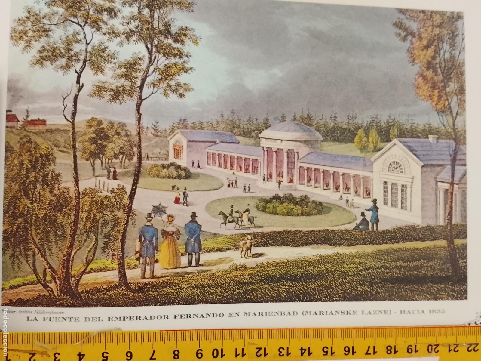 Coleccionismo: IMAGEN PARA ENMARCAR DE GRABADO O LITOGRAFIA DE LA EPOCA - MARIANSKE LAZNE CIRCA A&Ntilde;O 1835