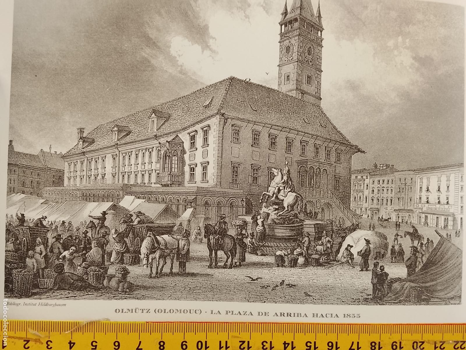 Coleccionismo: IMAGEN PARA ENMARCAR DE GRABADO O LITOGRAFIA DE LA EPOCA - OLMUTZ OLOMOUC CIRCA A&Ntilde;O 1855