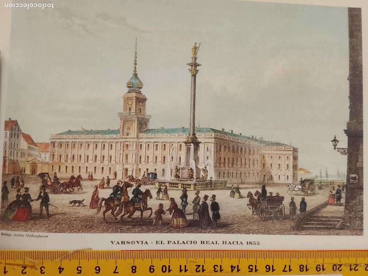 Coleccionismo: IMAGEN PARA ENMARCAR DE GRABADO O LITOGRAFIA DE LA EPOCA - VARSOVIA CIRCA A&Ntilde;O 1855