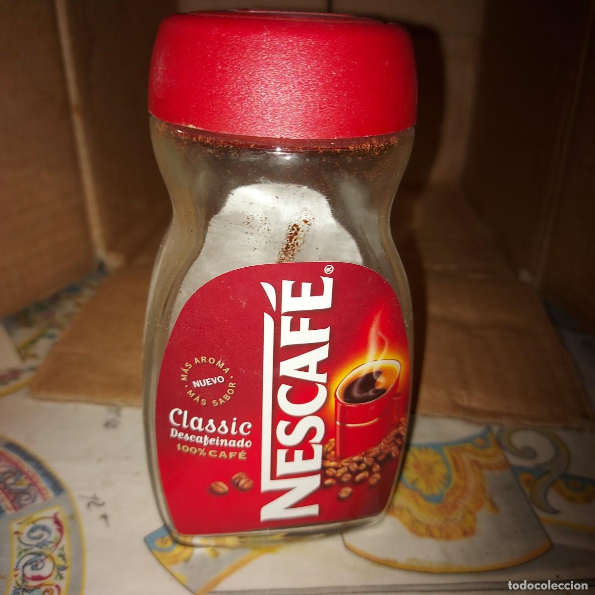 Coleccionismo: ANTIGUO BOTE TARRO DE NESCAFE CAFE DESCAFEINADO ETIQUETA DE PAPEL , A&Ntilde;O 2005