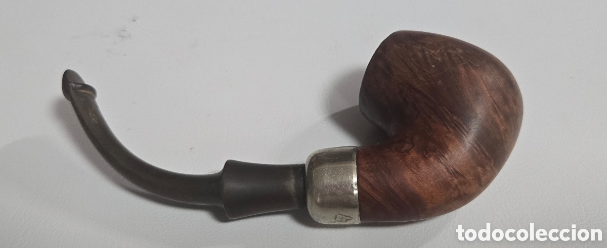 Coleccionismo: Pipa vintage K&P Peterson&rsquo;s de brezo &ndash; curva con aro met&aacute;lico &ndash; Irlanda