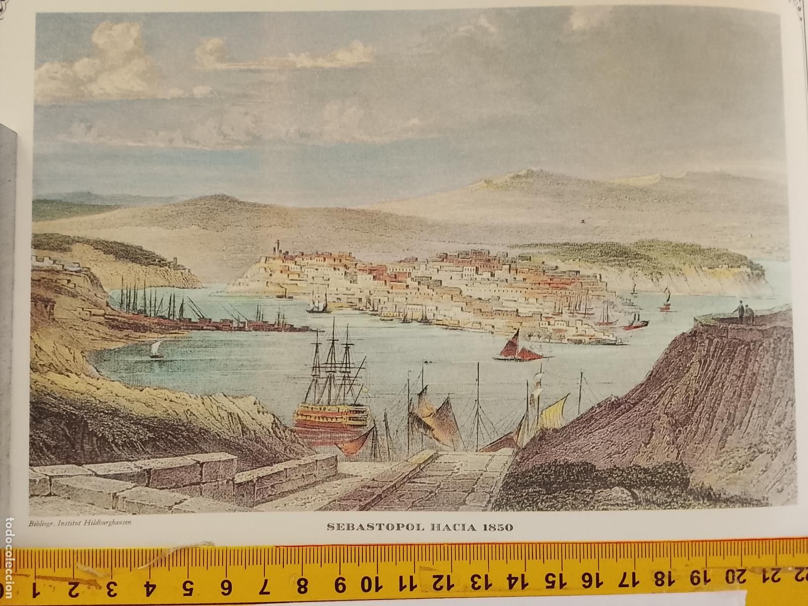 Coleccionismo: IMAGEN PARA ENMARCAR DE GRABADO O LITOGRAFIA DE LA EPOCA - SEBASTOPOL CIRCA A&Ntilde;O 1850