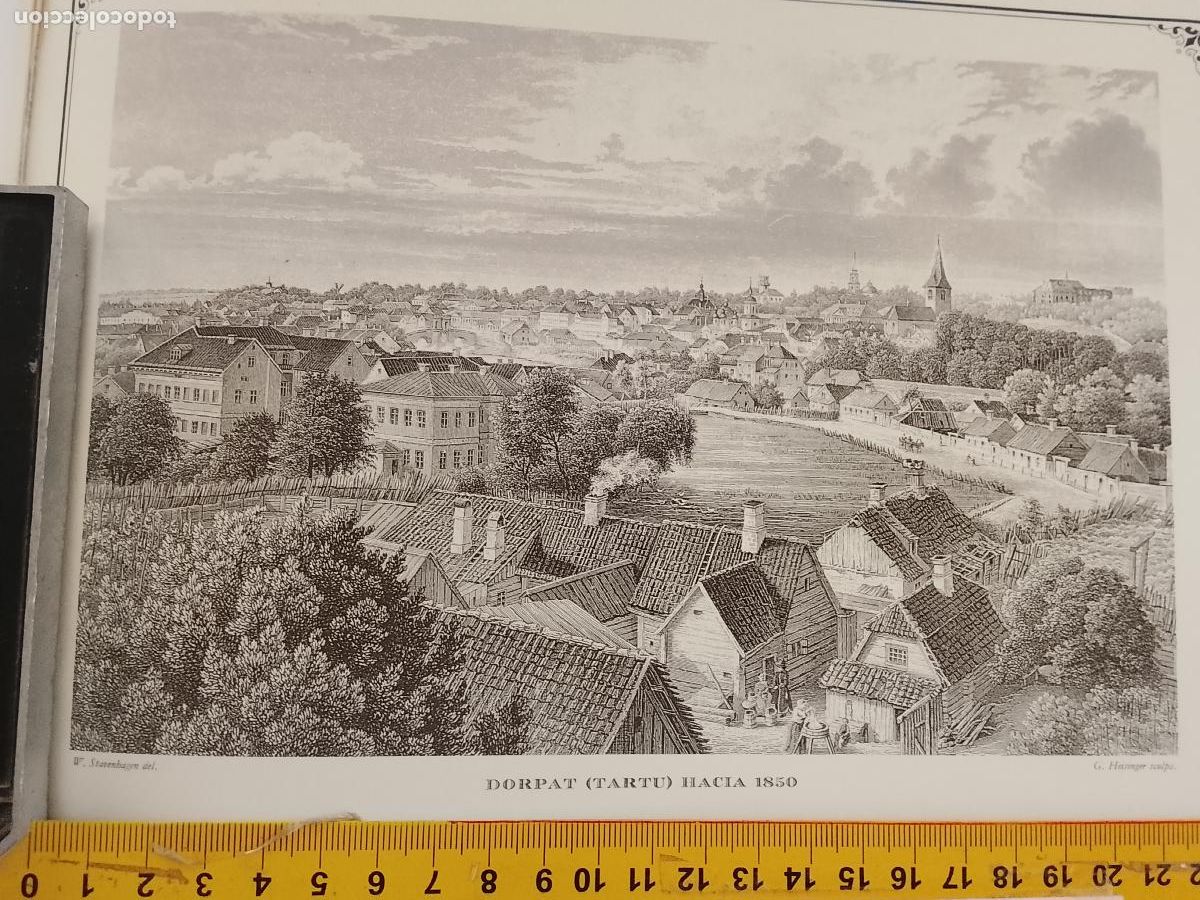 Coleccionismo: IMAGEN PARA ENMARCAR DE GRABADO O LITOGRAFIA DE LA EPOCA - DORPAT TARTU CIRCA A&Ntilde;O 1850