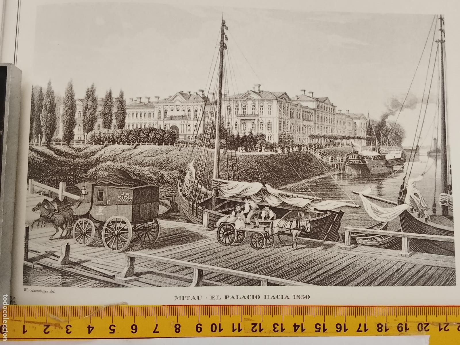 Coleccionismo: IMAGEN PARA ENMARCAR DE GRABADO O LITOGRAFIA DE LA EPOCA - MITAU PALACIO CIRCA A&Ntilde;O 1850