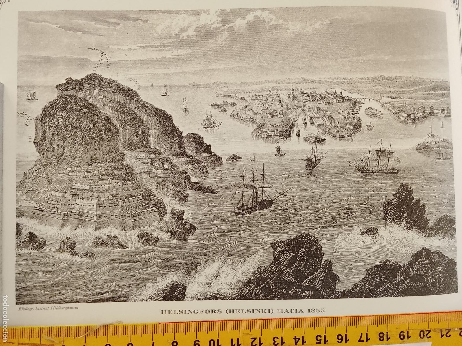 Coleccionismo: IMAGEN PARA ENMARCAR DE GRABADO O LITOGRAFIA DE LA EPOCA - HELSINGFORS HELSINKI CIRCA A&Ntilde;O 1855