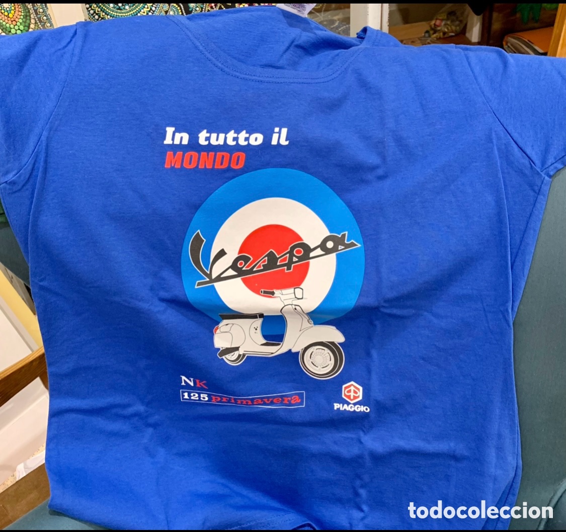 Coleccionismo: Camiseta. VESPA. In tutto il Mondo. Algod&oacute;n. Talla L.