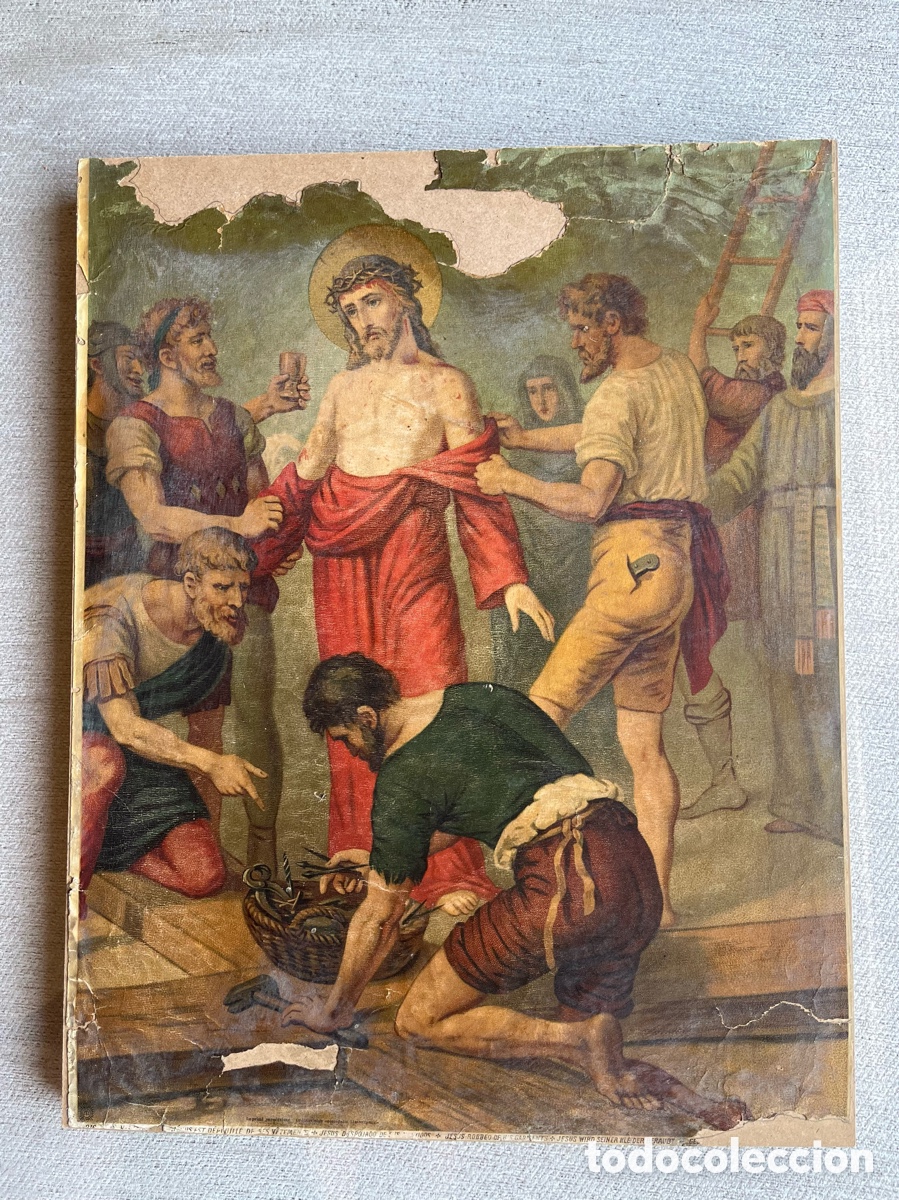 Coleccionismo: L&aacute;minas antiguas V&iacute;a Crucis - Foto 5