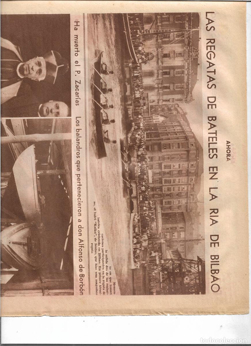 Coleccionismo: A&Ntilde;O 1933 RECORTE PRENSA RIA DE BILBAO REGATA DE BATELES BATEL KAIKU DE SESTAO