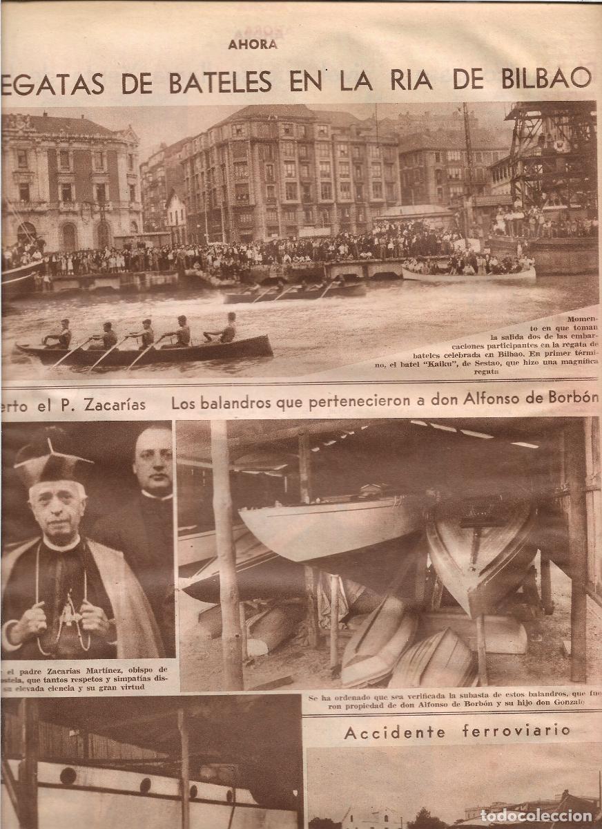 Coleccionismo: A&Ntilde;O 1933 RECORTE PRENS SUBASTA BALANDROS DE ALFONSO DE BORBON Y SU HIJO DON GONZALO BARCA GASOLINERA