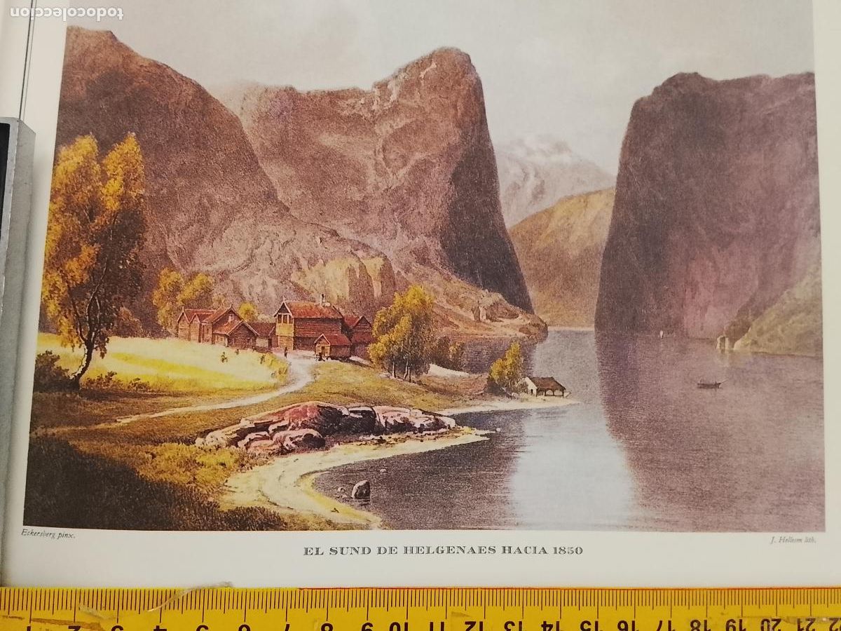 Coleccionismo: IMAGEN PARA ENMARCAR DE GRABADO O LITOGRAFIA DE LA EPOCA - EL SUNDO DE HELGENAES CIRCA A&Ntilde;O 1850