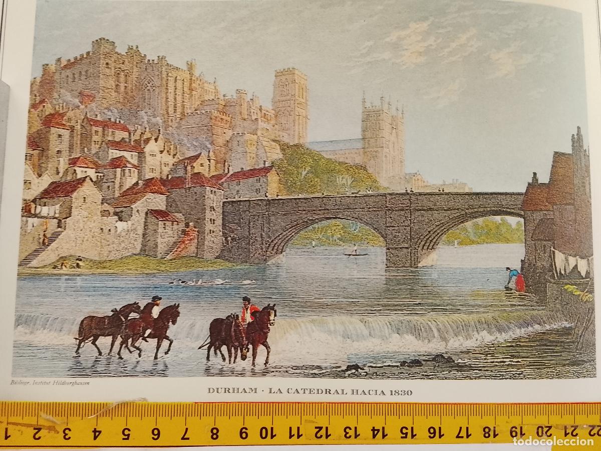 Coleccionismo: IMAGEN PARA ENMARCAR DE GRABADO O LITOGRAFIA DE LA EPOCA -DURHAM CATEDRAL A&Ntilde;O 1830