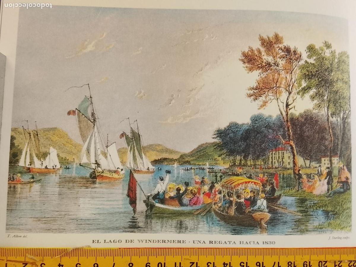 Coleccionismo: IMAGEN PARA ENMARCAR DE GRABADO O LITOGRAFIA DE LA EPOCA -REGATA LAGO WINDERMERE CIRCA A&Ntilde;O 1830