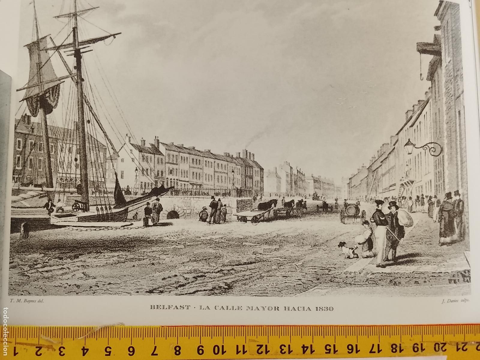 Coleccionismo: IMAGEN PARA ENMARCAR DE GRABADO O LITOGRAFIA DE LA EPOCA - BELFAST CIRCA A&Ntilde;O 1830