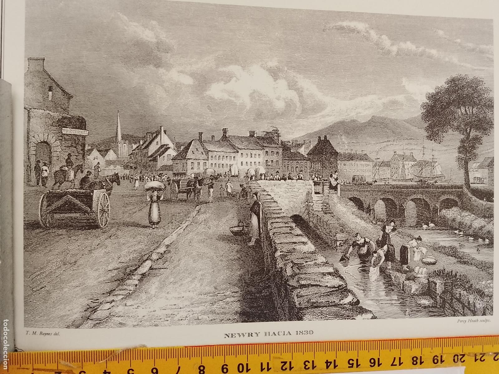 Coleccionismo: IMAGEN PARA ENMARCAR DE GRABADO O LITOGRAFIA DE LA EPOCA - NEWRY CIRCA A&Ntilde;O 1830