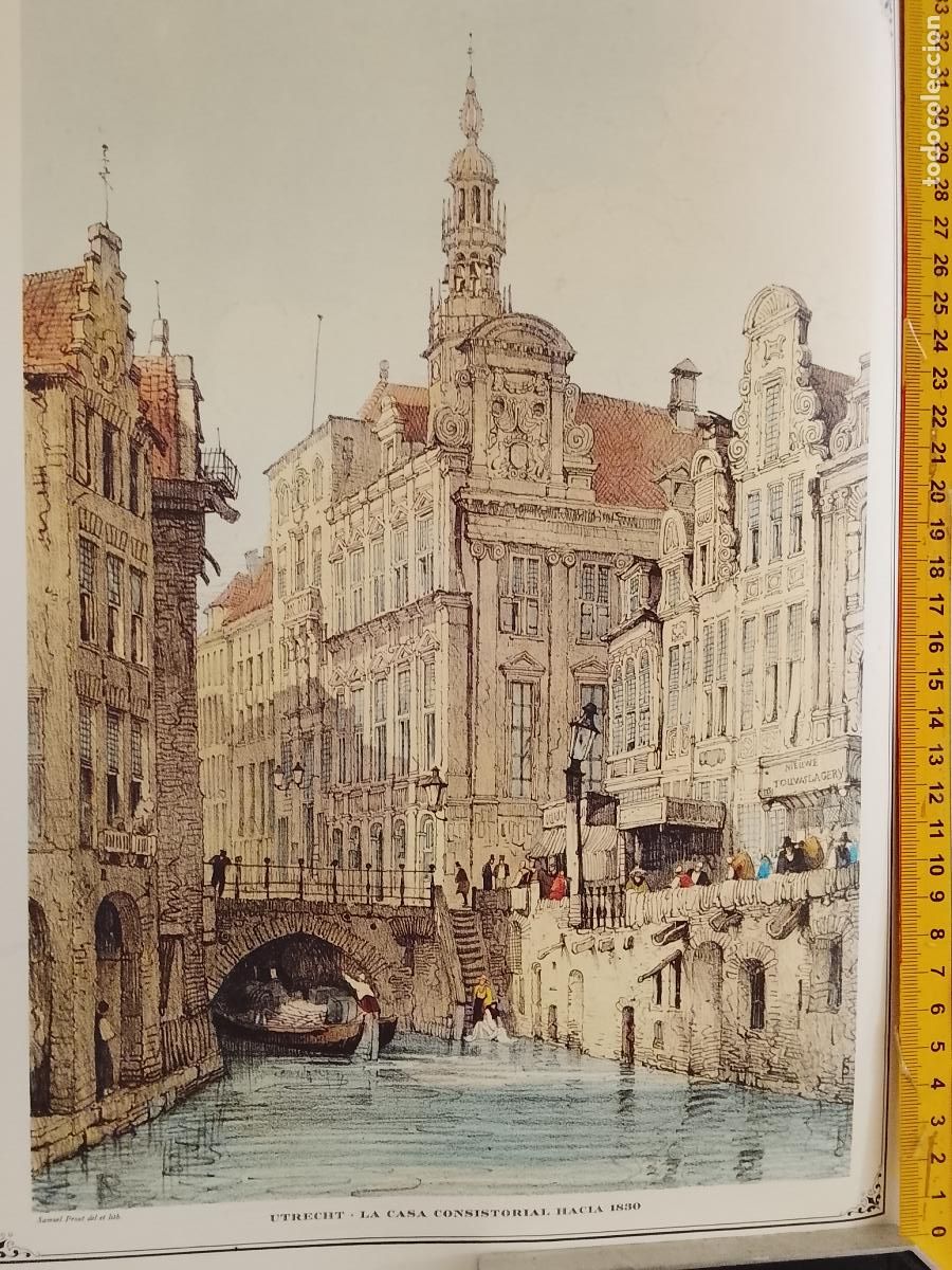 Coleccionismo: IMAGEN PARA ENMARCAR DE GRABADO O LITOGRAFIA DE LA EPOCA - UTRECHT CASA CONSISTORIAL CIRCA A&Ntilde;O 1830