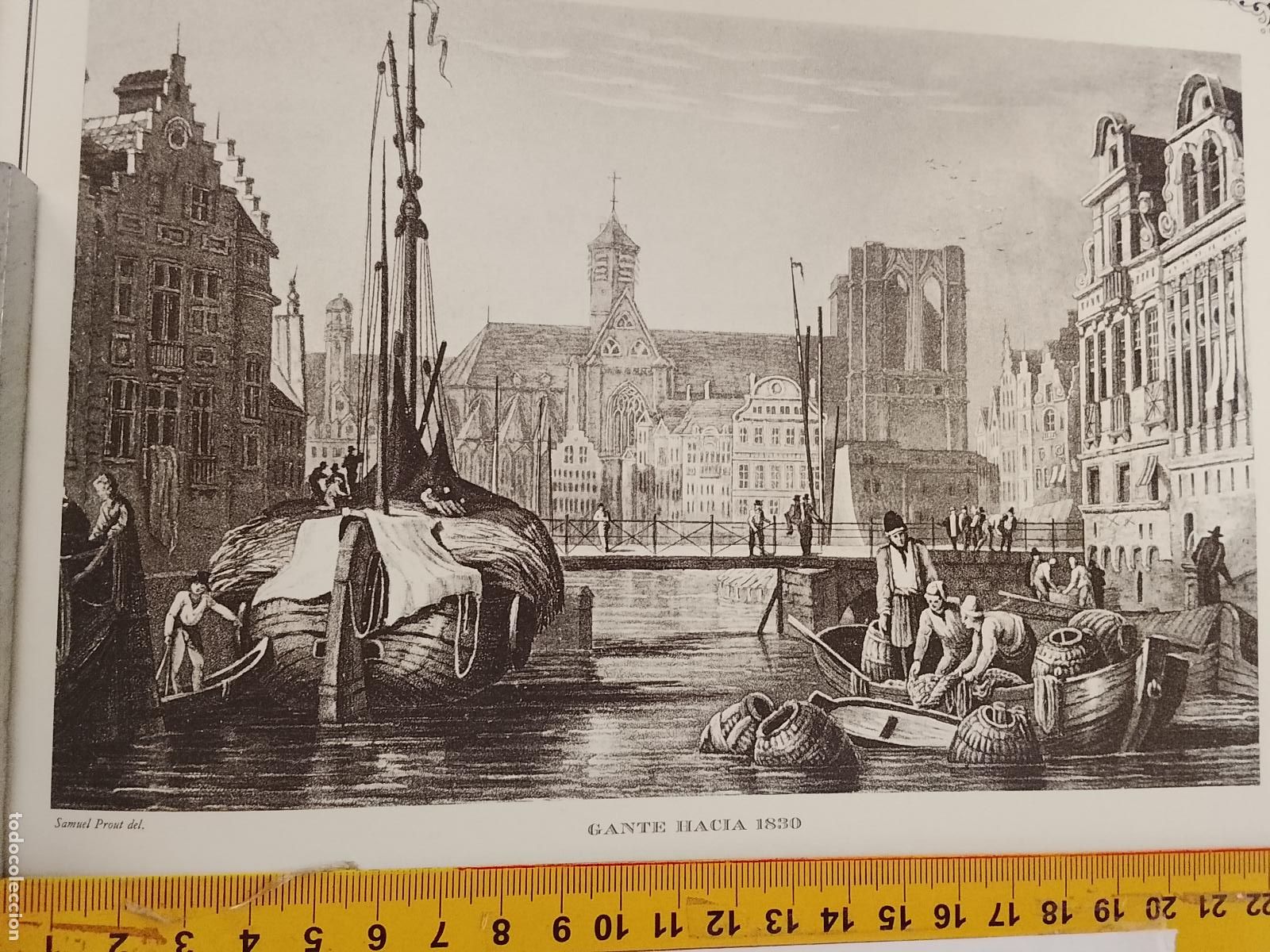 Coleccionismo: IMAGEN PARA ENMARCAR DE GRABADO O LITOGRAFIA DE LA EPOCA - BARCOS CANTE CIRCA A&Ntilde;O 1830