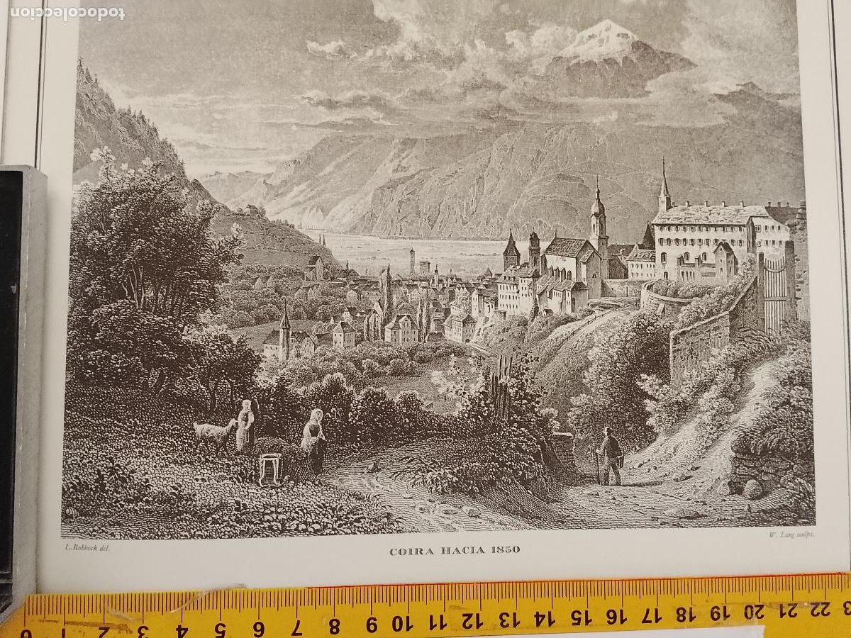 Coleccionismo: IMAGEN PARA ENMARCAR DE GRABADO O LITOGRAFIA DE LA EPOCA - COIRA CIRCA A&Ntilde;O 1850