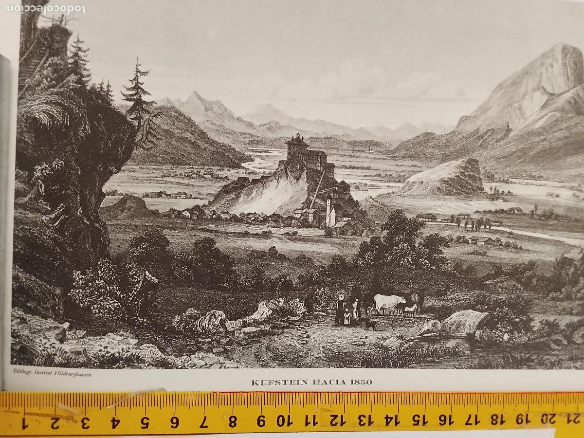 Coleccionismo: IMAGEN PARA ENMARCAR DE GRABADO O LITOGRAFIA DE LA EPOCA - KUFSTEIN CIRCA A&Ntilde;O 1850