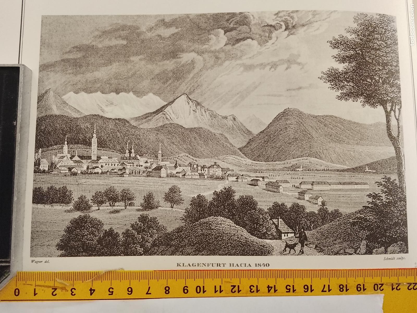 Coleccionismo: IMAGEN PARA ENMARCAR DE GRABADO O LITOGRAFIA DE LA EPOCA - KLAGENFURT CIRCA A&Ntilde;O 1840
