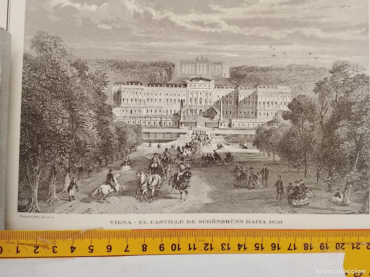 Coleccionismo: IMAGEN PARA ENMARCAR DE GRABADO O LITOGRAFIA DE LA EPOCA - VIENA CASTILLO SHONBRUNN CIRCA A&Ntilde;O 1850