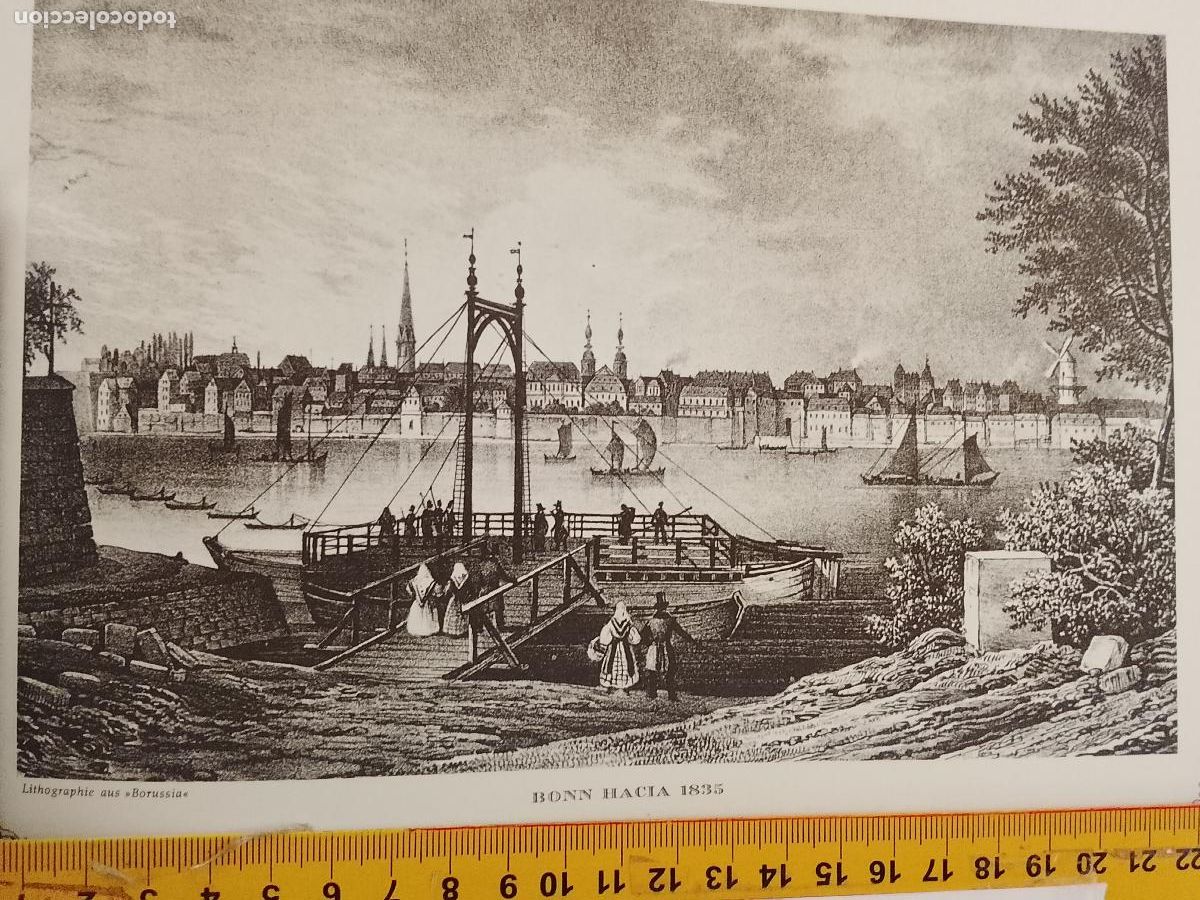 Coleccionismo: IMAGEN PARA ENMARCAR DE GRABADO O LITOGRAFIA DE LA EPOCA - BONN CIRCA A&Ntilde;O 1835