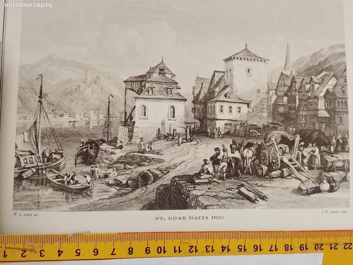 Coleccionismo: IMAGEN PARA ENMARCAR DE GRABADO O LITOGRAFIA DE LA EPOCA - ST. GOAR CIRCA A&Ntilde;O 1835