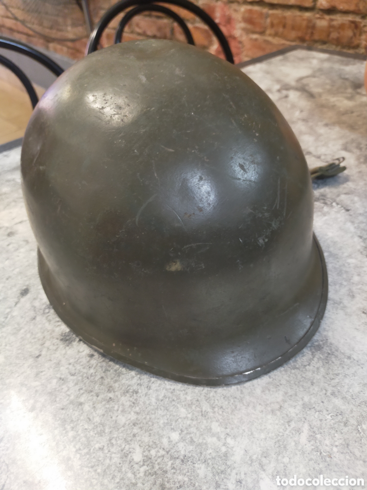Coleccionismo: Casco militar verde.