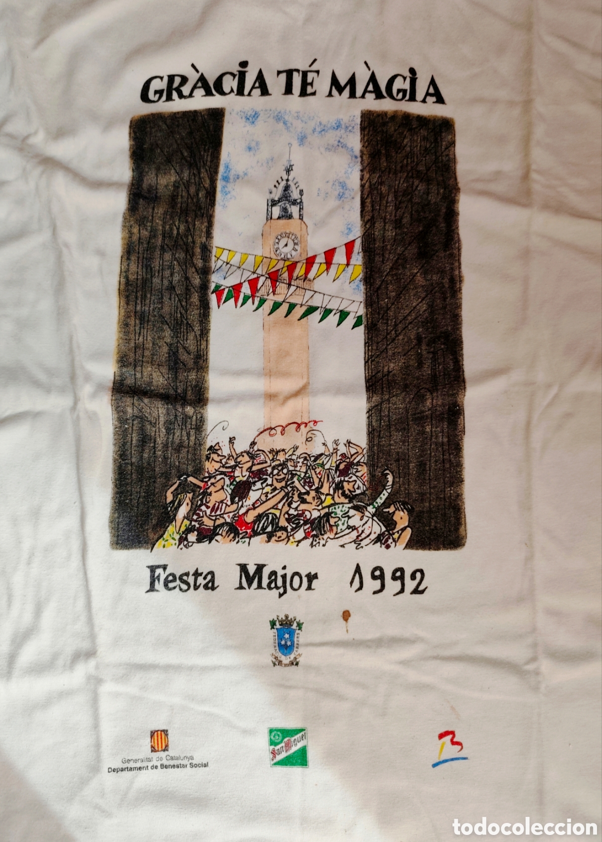 Coleccionismo: Fiestas Mayores Gracia 1992. Camiseta bien conservada