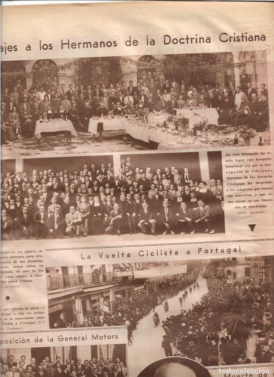 Coleccionismo: 1933 RECORTE PRENSA SAN FERNANDO BEASAIN PADRES ALUMNOS DESPEDIDA A LOS HERMANOS ESCUELAS CRISTIANAS