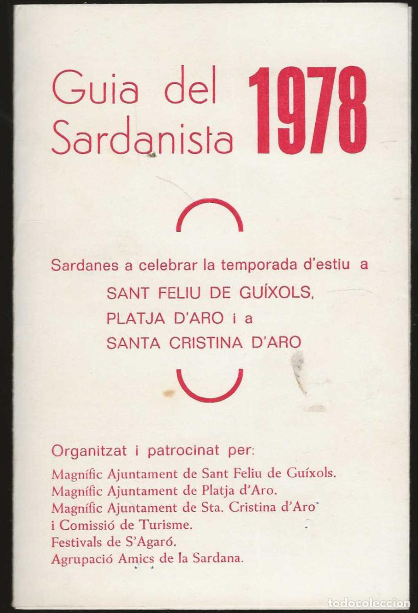 Coleccionismo: GUIA SARDANISTA 1978 - VALL D'ARO