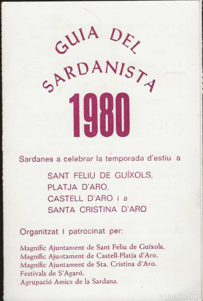 Coleccionismo: GUIA DEL SARDANISTA 1980 - VALL D'ARO