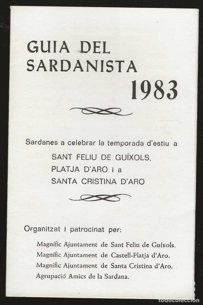 Coleccionismo: GUIA DEL SARDANISTA 1983 - VALL D'ARO