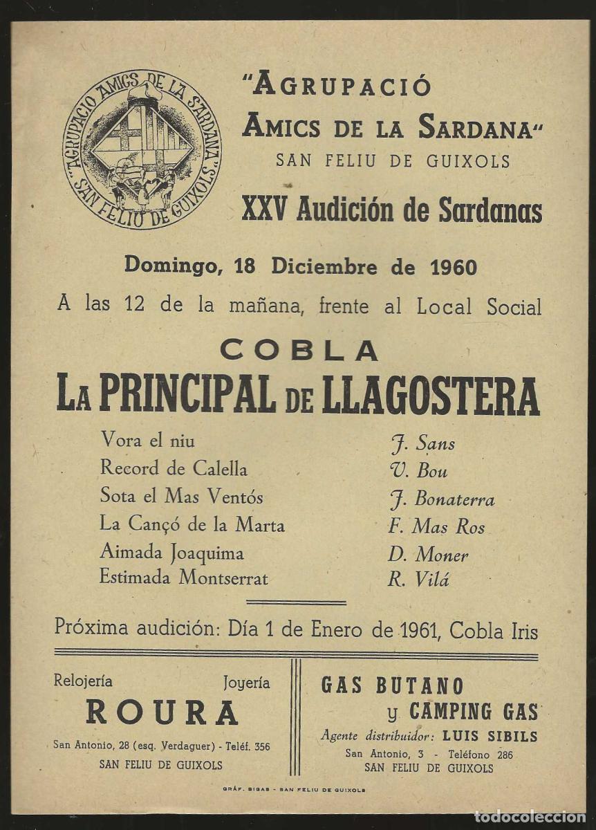 Coleccionismo: AGRUPACI&Oacute; AMICS DE LA SARDANA -- SANT FELIU DE GU&Iacute;XOLS