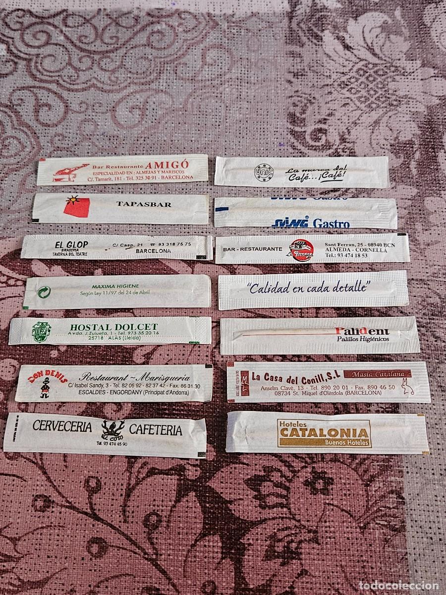 Coleccionismo: Antiguo Lote De 14 Mondadientes O Palillos Envueltos En Su Funda Individual Diferentes De Espa&ntilde;a.