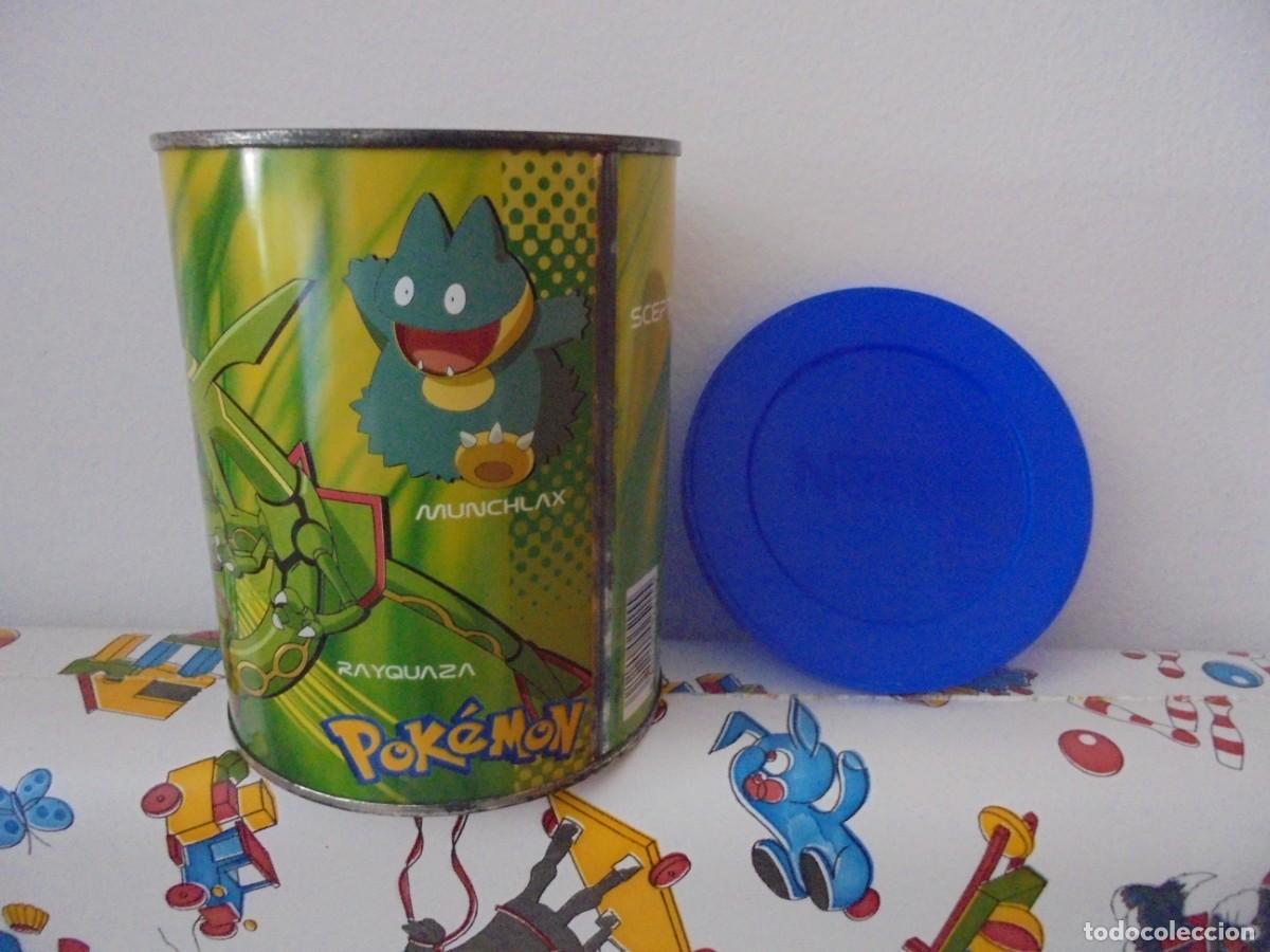 Coleccionismo: POK&Eacute;MON BOTE REDONDO CON TAPA DE PL&Aacute;STICO DE NESTLE; DECORADO CON DIBUJOS DE POK&Eacute;MON. A&Ntilde;O 2007. MIDE