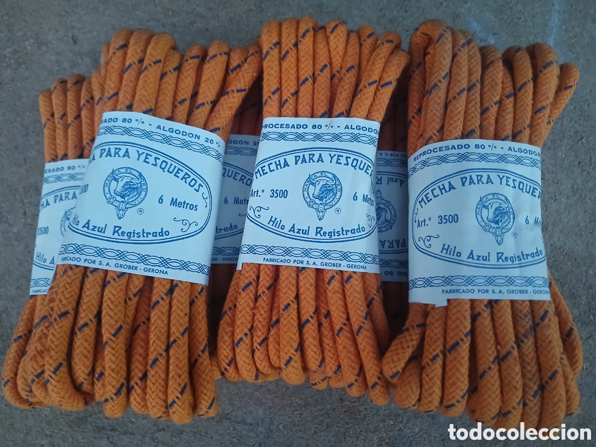 Coleccionismo: LOTE DE 7 ROLLOS MECHAS PARA YESQUERO MECHEROS MARCA EL TORO.