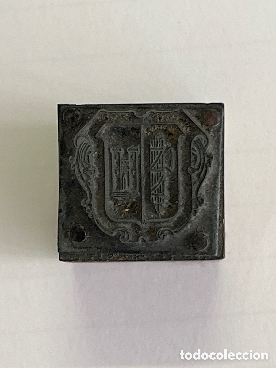 Coleccionismo: Singular escudo municipal Consell - Fotograbados Mallorca - SELLO DE IMPRENTA DE PLOMO PARA TINTA