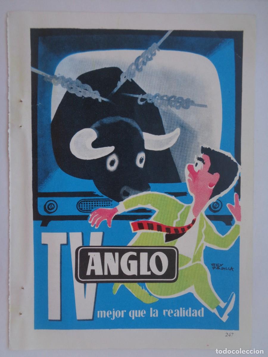 Coleccionismo: HOJA DE REVISTA CON ANUNCIO DE TV ANGLO . A&Ntilde;OS 50