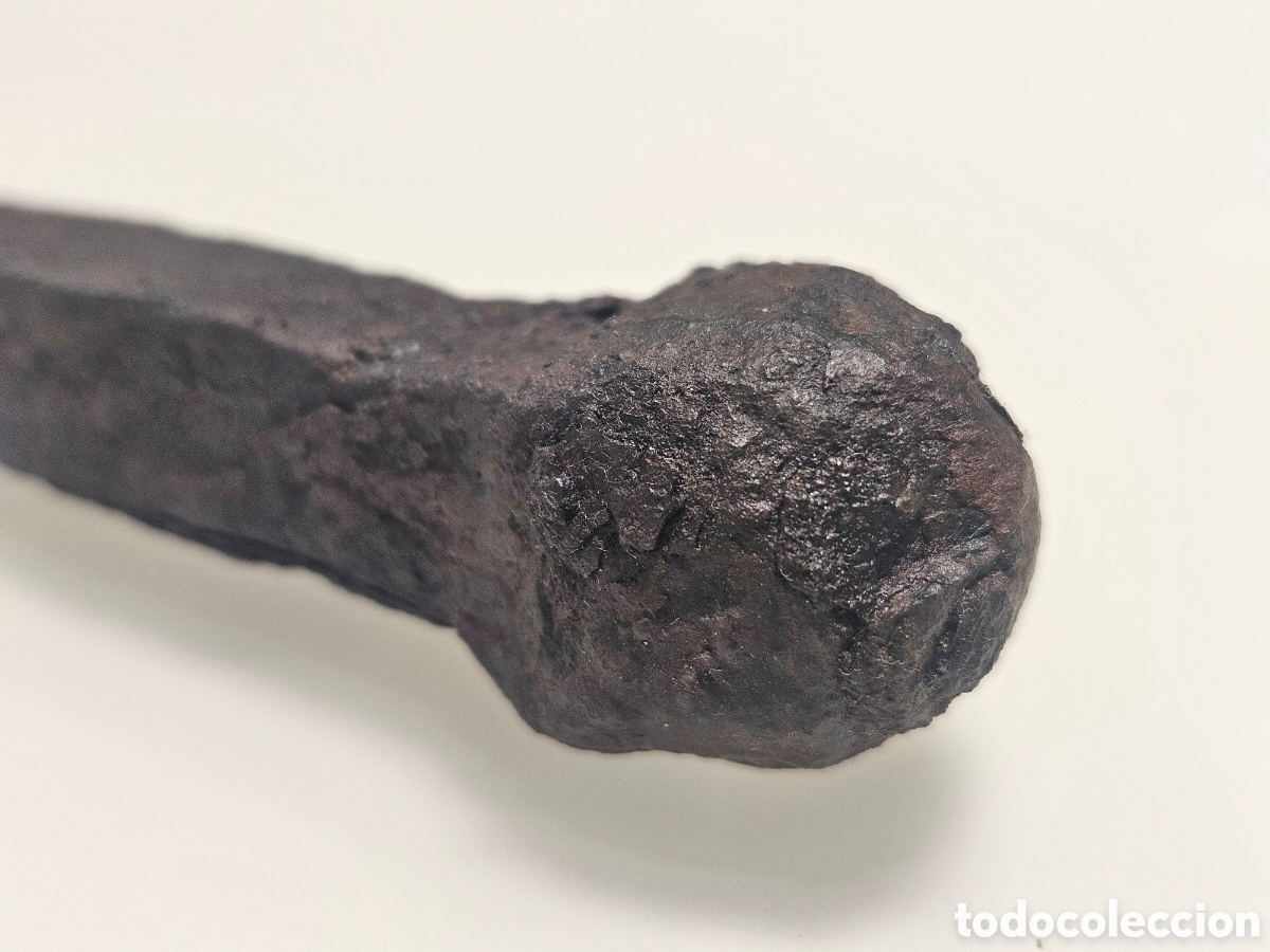 Sammeln: ANTIGUO CLAVO HIERRO FORJADO CABEZA REDONDA