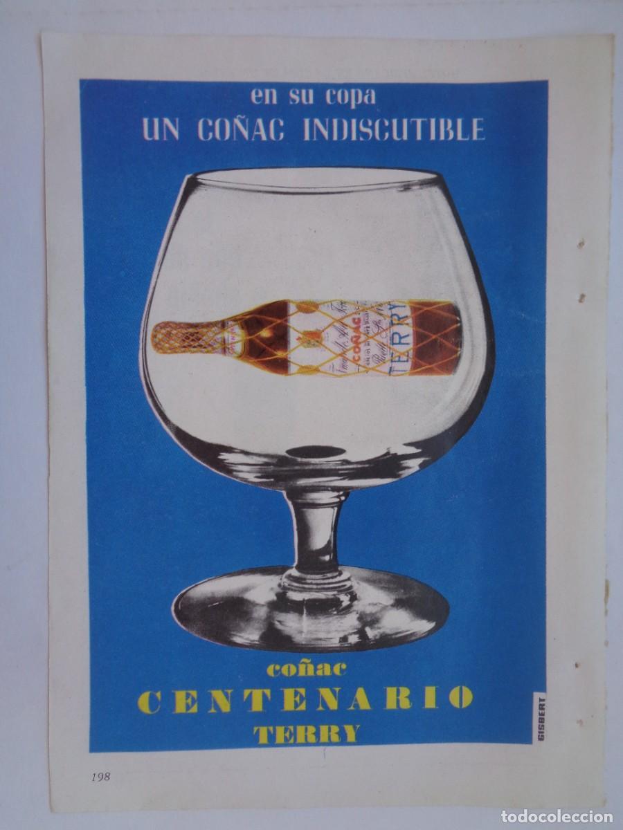 Coleccionismo: HOJA DE REVISTA CON ANUNCIO DE CO&Ntilde;AC CENTENARIO DE TERRY . A&Ntilde;OS 50