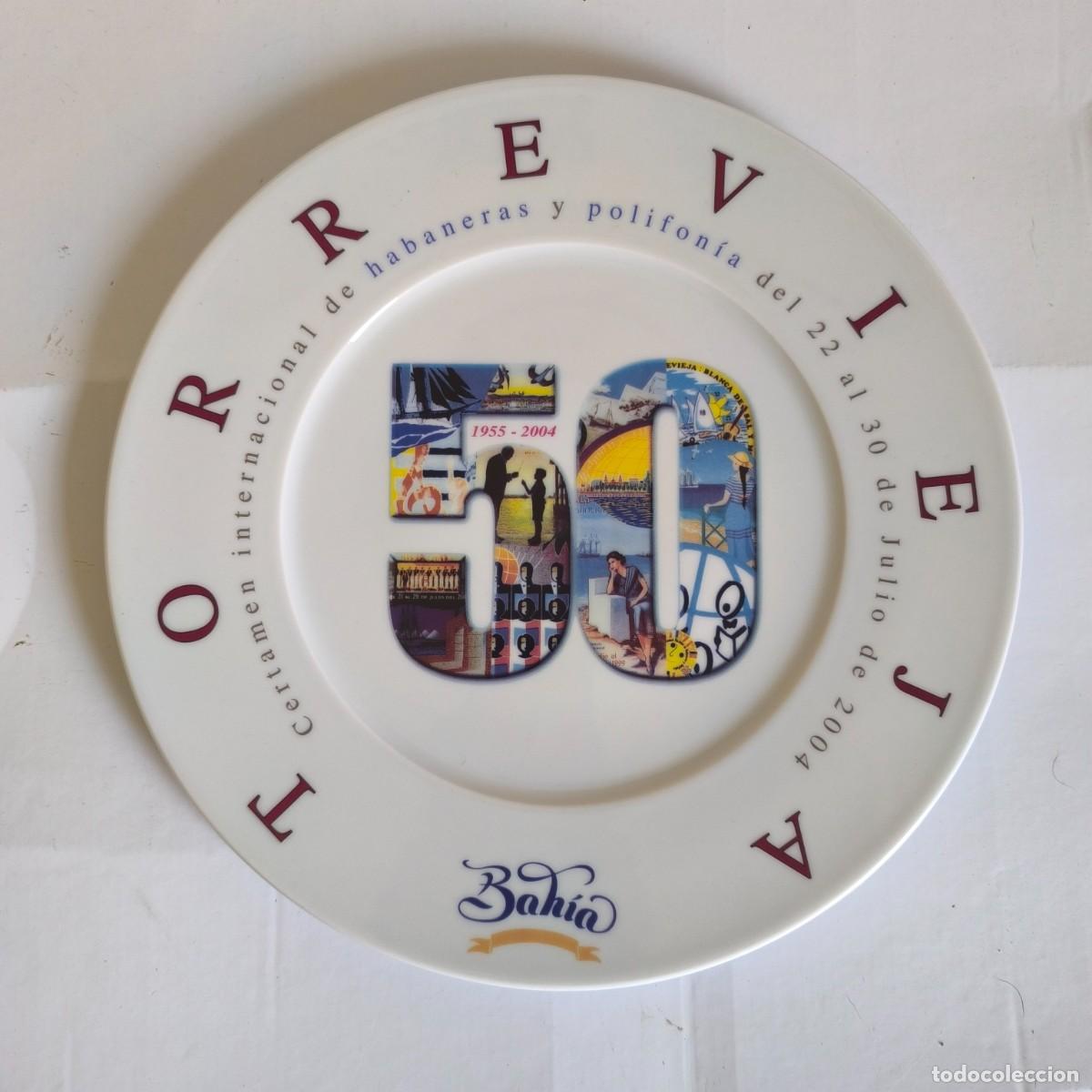 Collectionnisme: Plato decorativo conmemorativo del 50&ordm; Certamen Internacional de Habaneras y Polifon&iacute;a de Torrevieja
