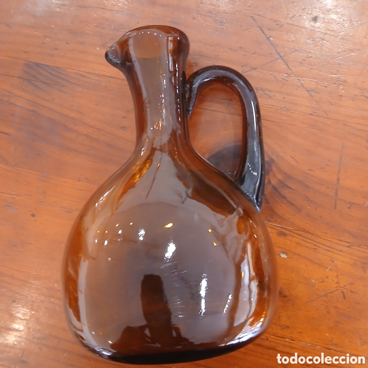 Colecionismo: Jarra antigua cristal soplado