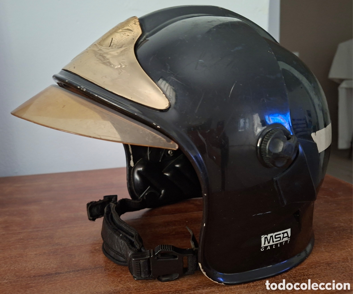Coleccionismo: Casco de bombero MSA F1 - Foto 6