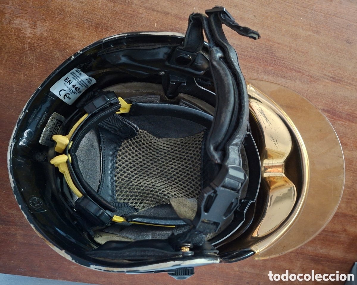 Coleccionismo: Casco de bombero MSA F1 - Foto 8