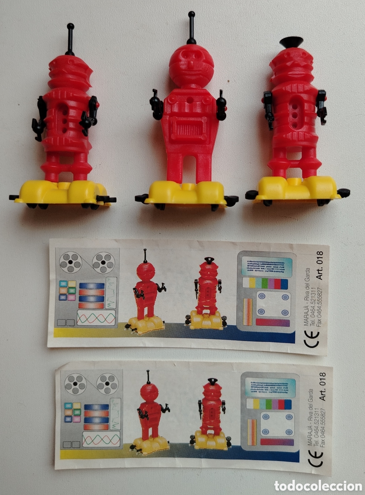 Coleccionismo: 3 robots antiguos sorpresa Kinder a&ntilde;os 1982