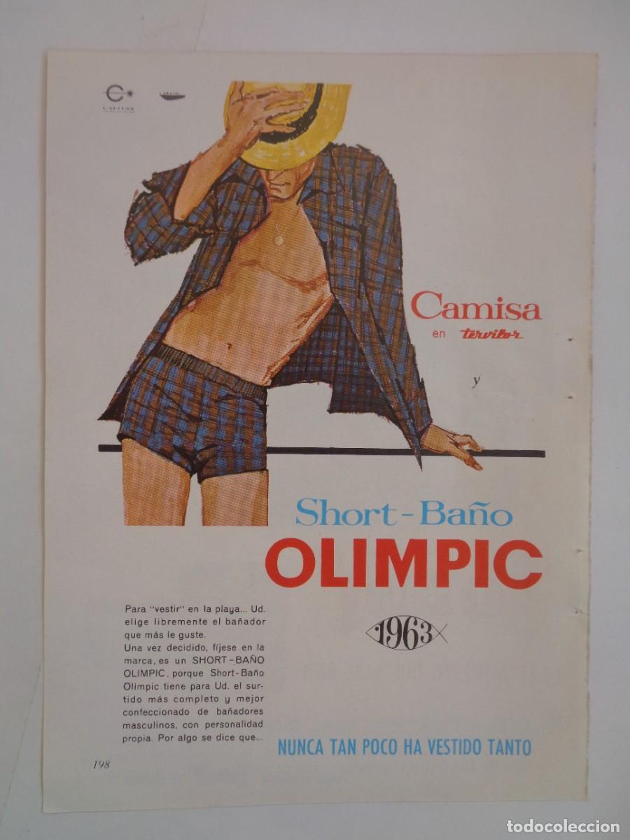 Coleccionismo: HOJA DE REVISTA CON ANUNCIO DE BA&Ntilde;ADORES OLIMPIC ( SHORT-BA&Ntilde;O ). A&Ntilde;OS 50
