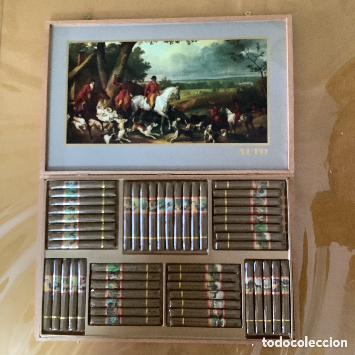 Coleccionismo: Caja de madera con 50 puros Alto - Foto 3