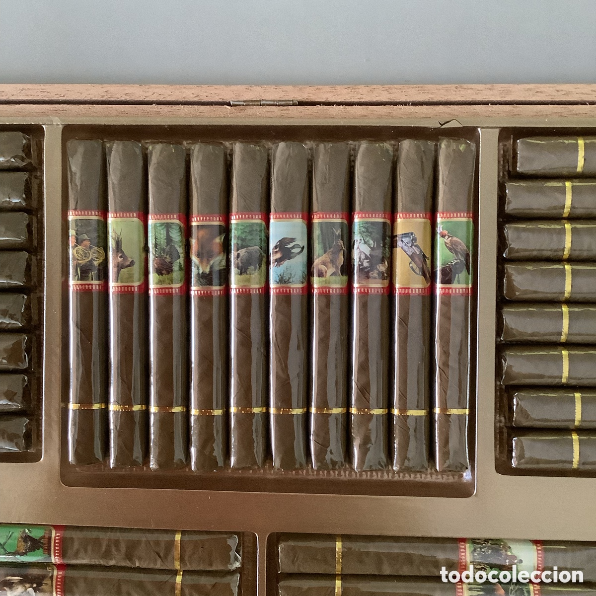 Coleccionismo: Caja de madera con 50 puros Alto - Foto 4